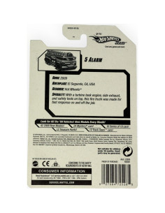 Hot Wheels 2009 5 Alarm Rojo Coche de Metal 22.86cm 2
