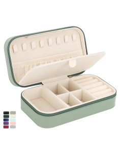 Caja de Joyería de Viaje DesignSter Verde Aguacate Compacta