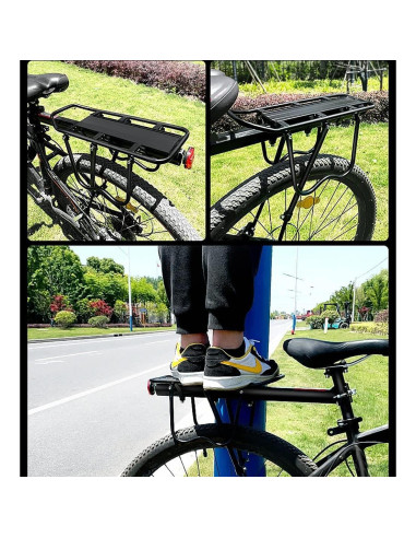 Portaequipajes de Bicicleta CooFel Ajustable 30kg Negro