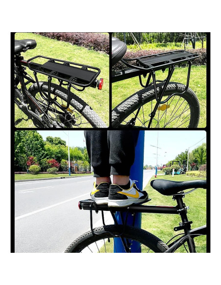 Portaequipajes de Bicicleta CooFel Ajustable 30kg Negro