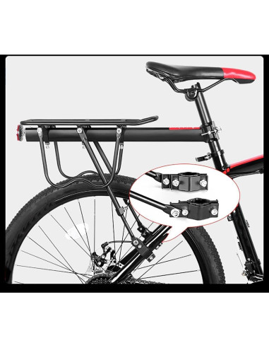 Portaequipajes de Bicicleta CooFel Ajustable 30kg Negro