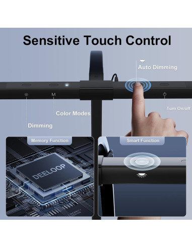 Lámpara de Escritorio LED Deeloop 80cm 24W Ajustable con Abrazadera