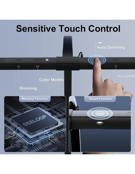 Lámpara de Escritorio LED Deeloop 80cm 24W Ajustable con Abrazadera Lámpara de Escritorio LED Deeloop 80cm 24W Ajustable con Abrazadera