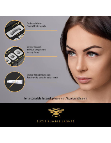 Pestañas Magnéticas Reutilizables Suzie Bumble con Aplicador