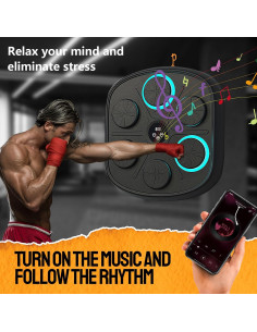 Máquina de Boxeo Musical Droyek con Guantes, 9 Modos, 2.4kg 2