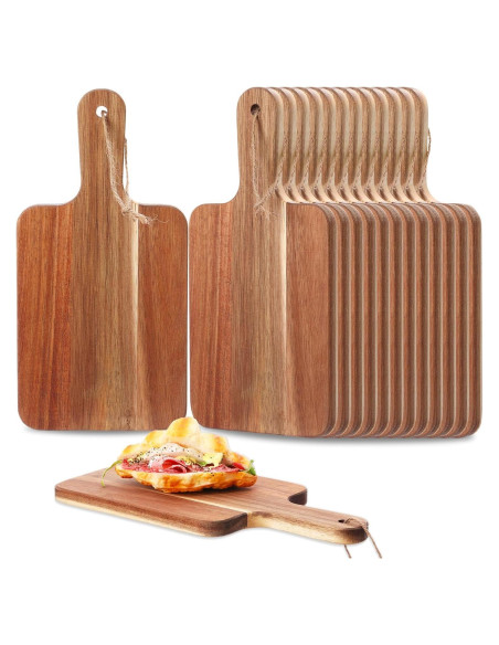 Tablas de Cortar de Madera de Acacia Geetery 16 Pcs 30x15 cm