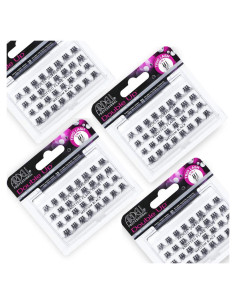 Pestañas Postizas Ardell Doble Trio Medianas Negras - 4 Paquetes