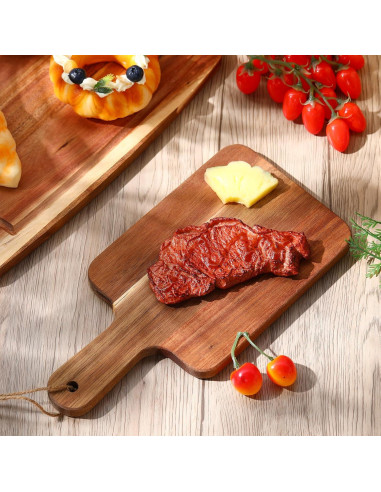 Tablas de Cortar de Madera de Acacia Geetery 16 Pcs 30x15 cm