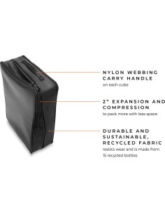 Conjunto de Cubos de Compresión Briggs & Riley - 3 Piezas Negro 2