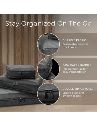 Conjunto de Cubos de Compresión Briggs & Riley - 3 Piezas Negro