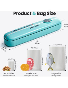 Máquina Selladora al Vacío EBUKTUK Automática Beige 90W 2