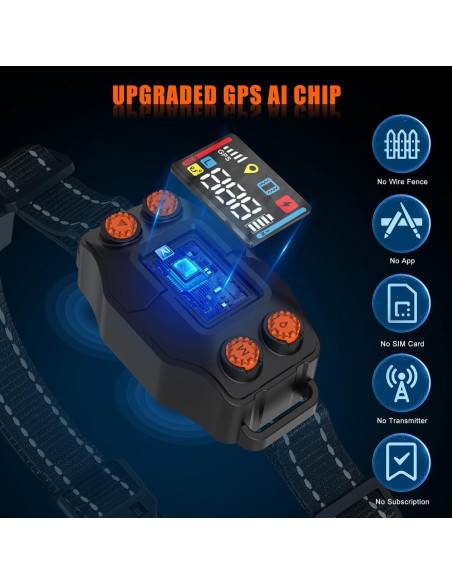 Sistema de Cerca Inalámbrica GPS para Perros Chwwen F830, 21-914m