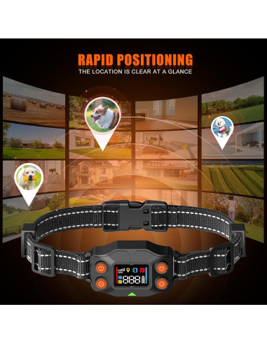 Sistema de Cerca Inalámbrica GPS para Perros Chwwen F830, 21-914m