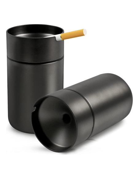 Cenicero de Acero Inoxidable JOCHA a Prueba de Olores 2 PACK