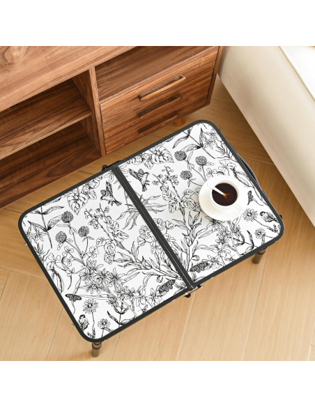 Mesa Plegable de Camping YihuiKo Toile de Jouy 61 cm Ajustable