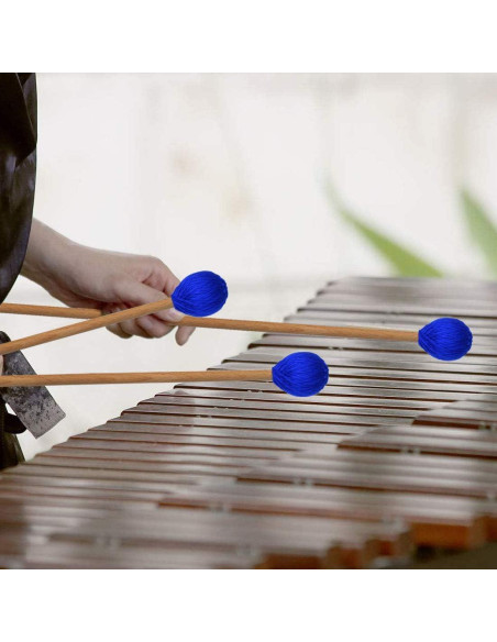 Mallets de Marimba Yolyoo de Hilo Duro Medio con Mango de Arce