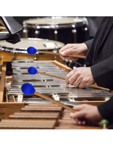 Mallets de Marimba Yolyoo de Hilo Duro Medio con Mango de Arce