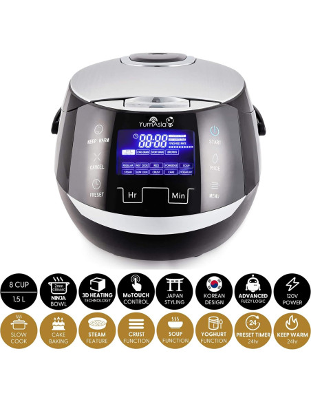 Olla Arrocera Yum Asia Sakura 1.5L 8 Tazas Cerámica 860W