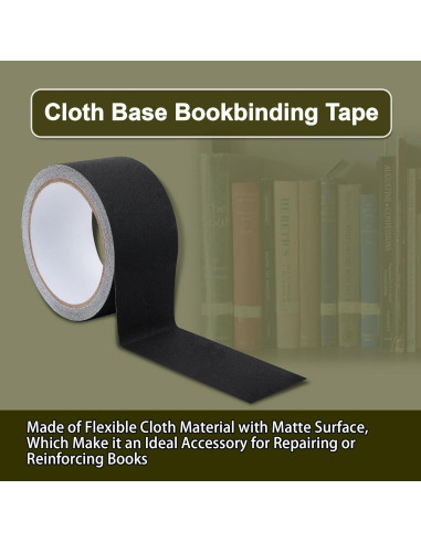 Cinta de Reparación de Encuadernación de Tela SICCOMA 10.06m Negra