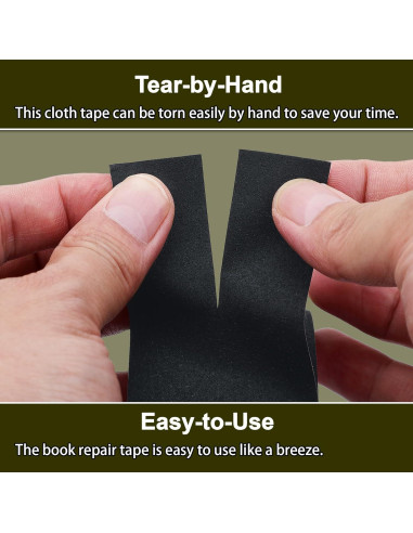 Cinta de Reparación de Encuadernación de Tela SICCOMA 10.06m Negra