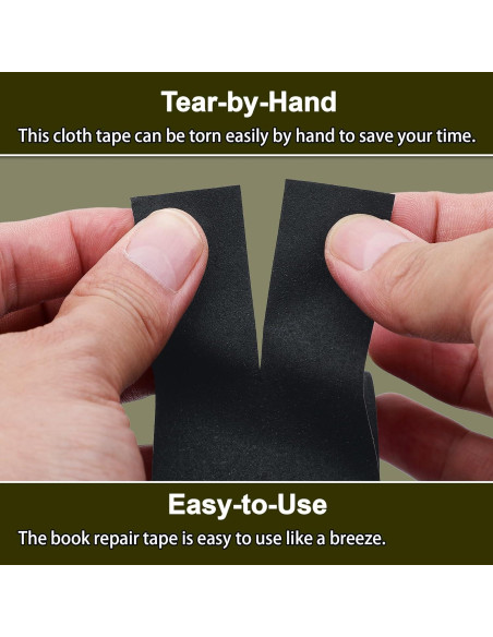 Cinta de Reparación de Encuadernación de Tela SICCOMA 10.06m Negra