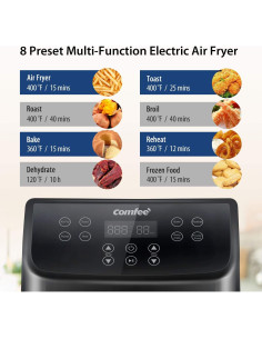 Freidora de Aire Digital COMFEE' 5.8Qt 1700W 8 Funciones 2