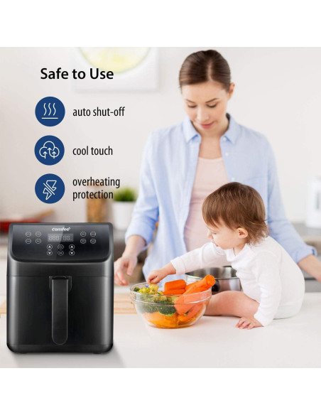 Freidora de Aire Digital COMFEE' 5.8Qt 1700W 8 Funciones Freidora de Aire Digital COMFEE' 5.8Qt 1700W 8 Funciones