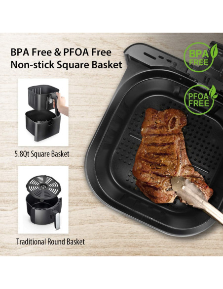 Freidora de Aire Digital COMFEE' 5.8Qt 1700W 8 Funciones Freidora de Aire Digital COMFEE' 5.8Qt 1700W 8 Funciones