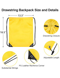 8 Bolsas de Cierre de Cordón Grneric para Gimnasio y Viaje 2