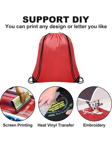 8 Bolsas de Cierre de Cordón Grneric para Gimnasio y Viaje