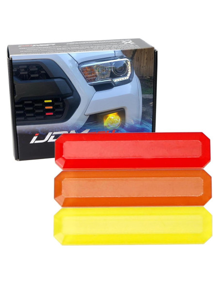 Insignia de Parrilla Retro iJDMTOY 3 Colores para Toyota Tacoma 2016-23