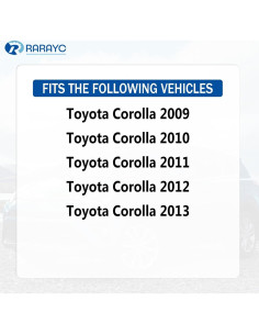 Kit de Recorte y Panel de Ventilación RARAYC para Toyota Corolla 2009-2013 2