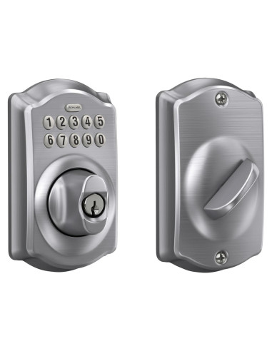 Cerradura Electrónica Schlage BE365 Camelot Cromo Satinado