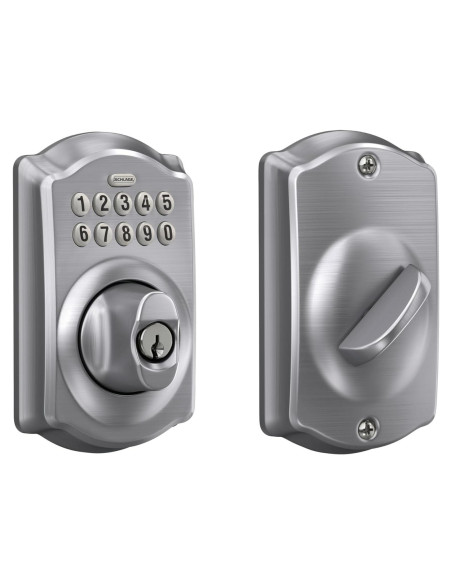 Cerradura Electrónica Schlage BE365 Camelot Cromo Satinado