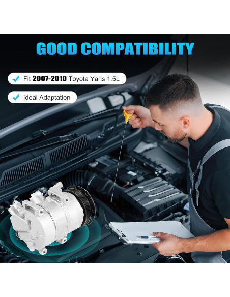 Compresor de A/C Toyota Yaris 1.5L 2007-2010 ANE
