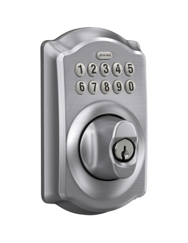 Cerradura Electrónica Schlage BE365 Camelot Cromo Satinado