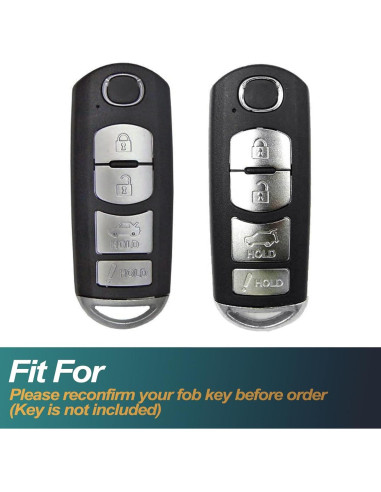 Cubierta de llavero FEYOUN para Mazda y Toyota 4 botones TPU