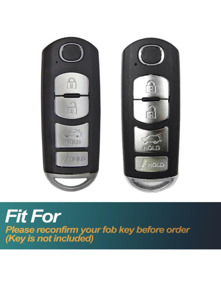 Cubierta de llavero FEYOUN para Mazda y Toyota 4 botones TPU