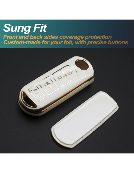 Cubierta de llavero FEYOUN para Mazda y Toyota 4 botones TPU