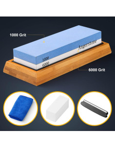 Piedra de Afilado Angerstone 1000/6000 con Base Antideslizante 2