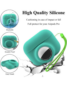 Funda Protectora 2 en 1 para AirPods Pro 2 Gen 2022 - Azul Aqua 2