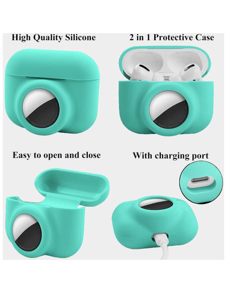 Funda Protectora 2 en 1 para AirPods Pro 2 Gen 2022 - Azul Aqua