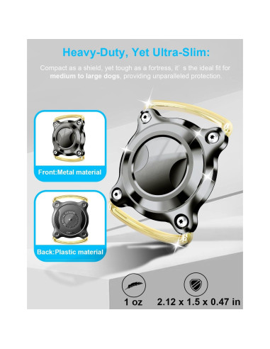 Soporte Airtag para Collar de Perro Palamede - Impermeable S