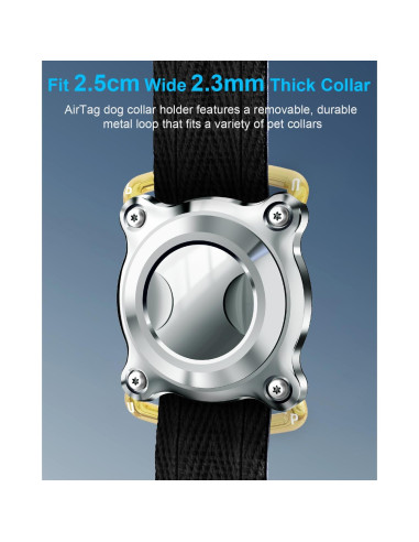 Soporte Airtag para Collar de Perro Palamede - Impermeable S