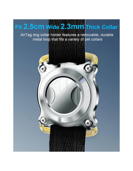 Soporte Airtag para Collar de Perro Palamede - Impermeable S