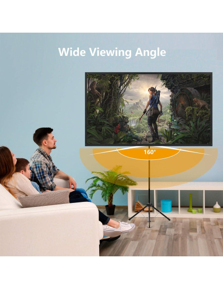 Pantalla de Proyector Portátil 80" Excelimage 16:9 Fibra de Vidrio