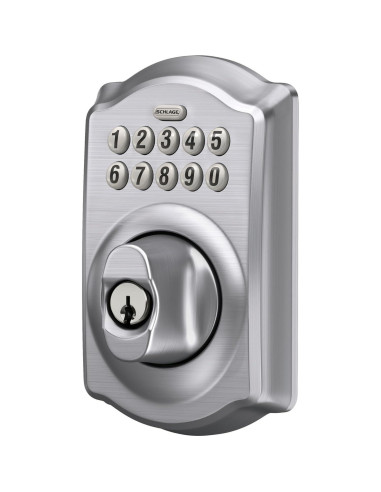 Cerradura Electrónica Schlage BE365 Camelot Cromo Satinado