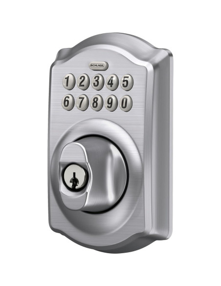 Cerradura Electrónica Schlage BE365 Camelot Cromo Satinado