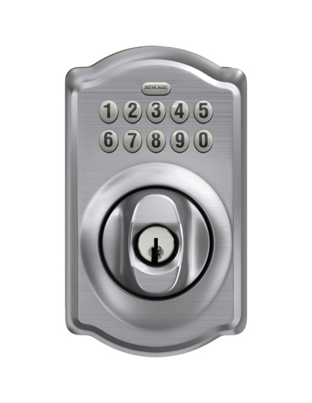 Cerradura Electrónica Schlage BE365 Camelot Cromo Satinado