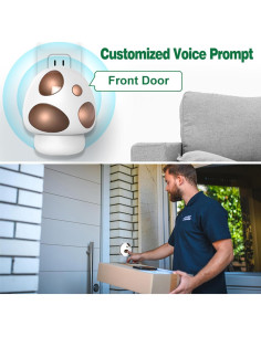 Timbre Inalámbrico HTZSAFE 1 Receptor 1 Transmisor 35 Melodías 2